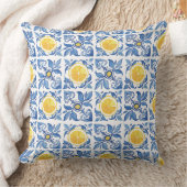 シトラスレモン青パタ地中海のーン クッション (ブランケット)