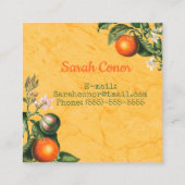 シトラス前面/背面 スクエア名刺 (裏面)