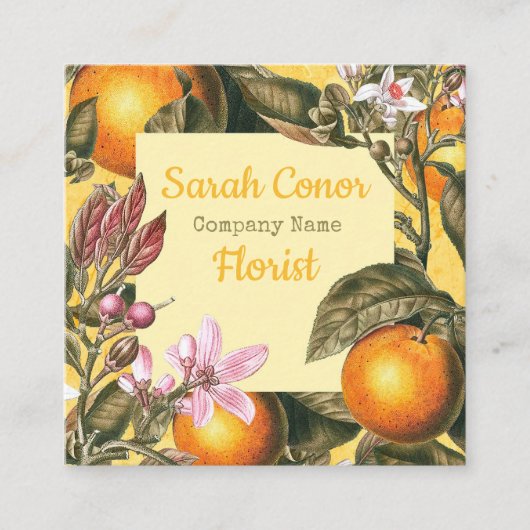 シトラス前面/背面 スクエア名刺 (正面)