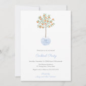 シトラス名門私立校風のジンジャージャールホリデーズカクテルパーティー 招待状 (正面)