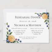 シトラス地中海のス結婚・リハーサル・ディナー 招待状 (正面)