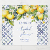 シトラス地中海のブライダルシャワー ビールラベル (シングルラベル)