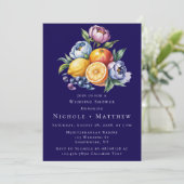 シトラス地中海のブーケウェディングシャワー 招待状 (スタンド正面)