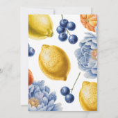 シトラス地中海のブーケウェディングシャワー 招待状 (裏面)