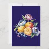 シトラス地中海のブーケバチェロレッテ 招待状 (裏面)