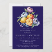 シトラス地中海のブーケ婚約パーティ 招待状 (正面)