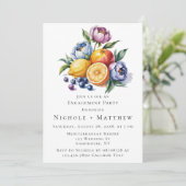 シトラス地中海のブーケ婚約パーティ 招待状 (スタンド正面)