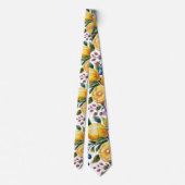 シトラス地中海のブーケ結婚の花婿 ネクタイ (裏面)