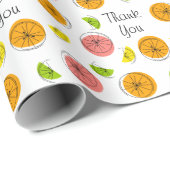 シトラス数々のサンキュー ラッピングペーパー (ロールコーナー)