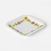 シトラス数々のスクエア ペーパープレート (傾斜あり)