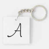 シトラス数々のモノグラムキーチェーンスクエア両面 キーホルダー (裏面)