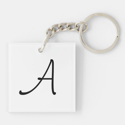 シトラス数々のモノグラムキーチェーンスクエア両面 キーホルダー (裏面)