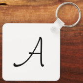 シトラス数々のモノグラムバックアルミニウム正方形 キーホルダー (裏面)