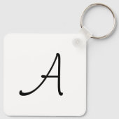 シトラス数々のモノグラムバックアルミニウム正方形 キーホルダー (裏面)