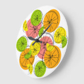 シトラス時計周り ラージ壁時計 (傾斜)