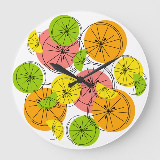 シトラス時計周り ラージ壁時計 (正面)