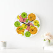 シトラス時計周り ラージ壁時計 (ホーム)