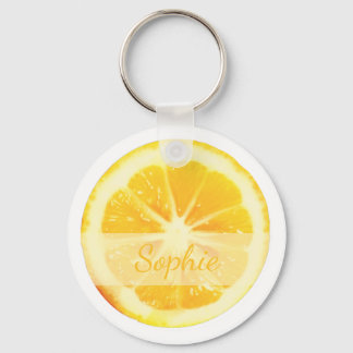 シトラス果実果物春季ゼスティレモン薄切り キーホルダー
