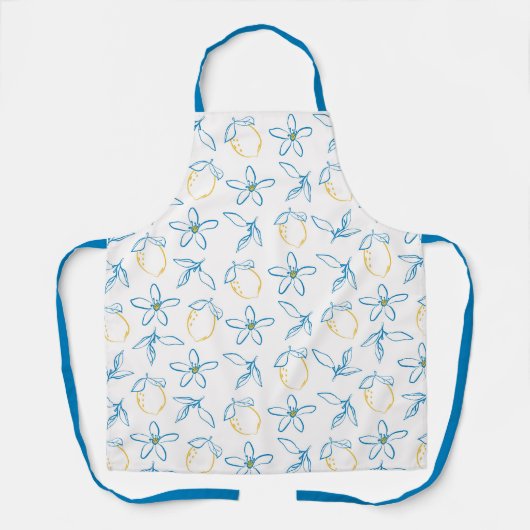 シトラス柄ハンドドロー – エプロン (正面)