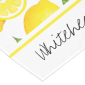 シトラス植物レモンパーソナライズ ロングテーブルランナー (コーナー)