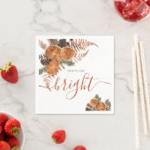 シトラス素朴アンドパインウィンターホリデー スタンダードカクテルナプキン (インサイチュ)