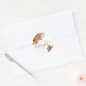 シトラス素朴アンドパインウィンターホリデー ラウンドシール (封筒)