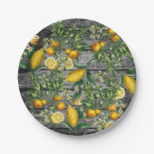 シトラス素朴ガーデン ペーパープレート (正面)