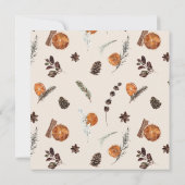 シトラス素朴グリーンリー秋インラブブライダルシャワー 招待状 (裏面)