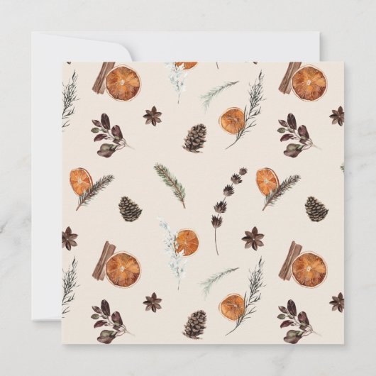 シトラス素朴グリーンリー秋インラブブライダルシャワー 招待状 (裏面)