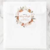 シトラス素朴フローラ秋ウィンターホリデーパーティー スクエアシール (バッグ)