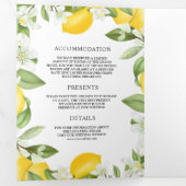 シトラス素朴レモンオーチャードオールインワン結婚ズ 三つ折り招待状 (内部最初)