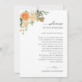 シトラス結婚のウェルカムレターと旅程カード 招待状 (正面)