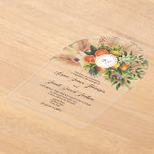 シトラス結婚ス アクリル招待状 (レイダウン)