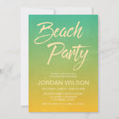 シトラス誕生日記念日ビーチパーティの招待状 招待状 (正面)