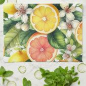 シトラス開花 キッチンタオル (折り畳み)