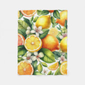 シトラス開花 フリースブランケット (正面)