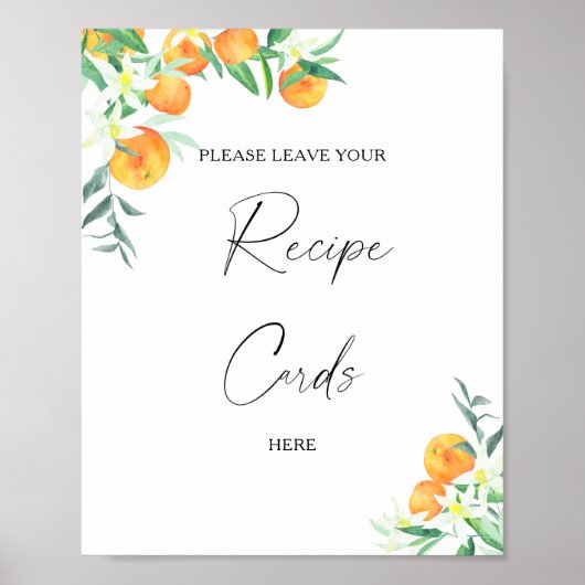 シトラス - あなたのレシピカードはこちら ポスター (正面)