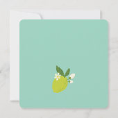 シトラス ガーデン パーティー 招待状 - ミントグリーン デザイン (裏面)