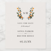 シトラス クレスト モノグラム ワインラベル (シングルラベル)