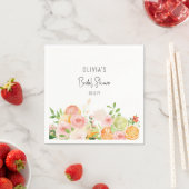 シトラス フローラル ブライダル シャワー シャワー スタンダードカクテルナプキン (インサイチュ)