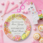 シトラス フローラル メイン スクイーズ ブライダル シャワー テーブル ペーパープレート (パーティー)