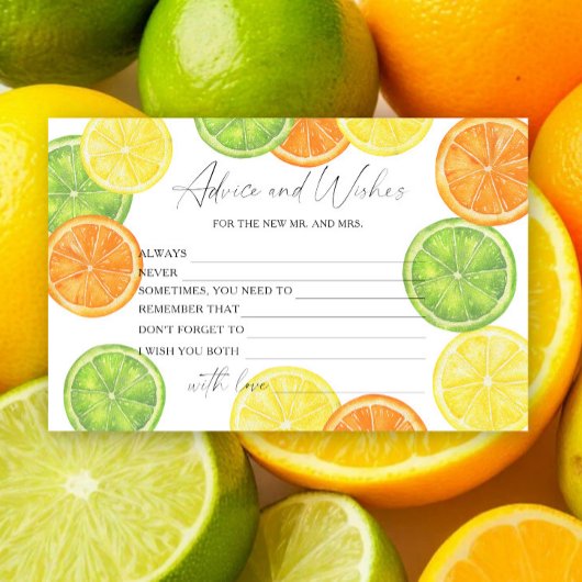 シトラス - ブライダルシャワーのアドバイスとお祝いの言葉 便箋