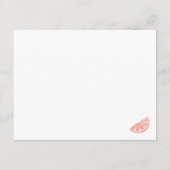 シトラス ブライダルシャワーのアドバイス エンクロージャーカード (裏面)