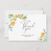 シトラス – ブライダルシャワーサンキューカード カード (正面)