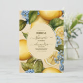 シトラス ブライダルシャワー レモン ブライト 招待状 (スタンド正面)