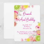 シトラス ブライダルシャワー 招待状 (正面/裏面)