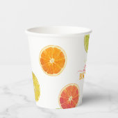 シトラス ブライダル ブランシュ レモン オレンジ ブライダル シャワー 紙コップ (正面)