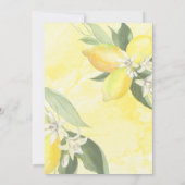 シトラス ベイビー シャワー レモン リーフ 水彩 エレガント 招待状 (裏面)