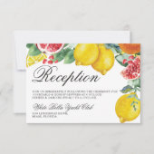 シトラス ボタニカル ウェディング レセプション 招待状 (正面)