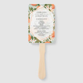 シトラス&ミント結婚式 プログラムハンドファン ハンドファン (正面)